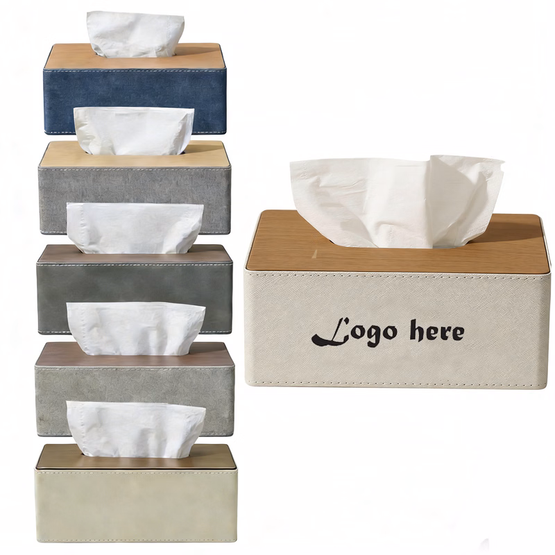 Hotel Available Home Leather Elegant Tissue Box