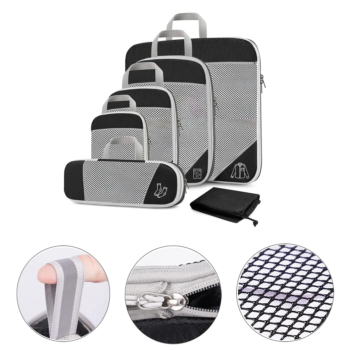 6 PCS Compression Packing Cube Set 1