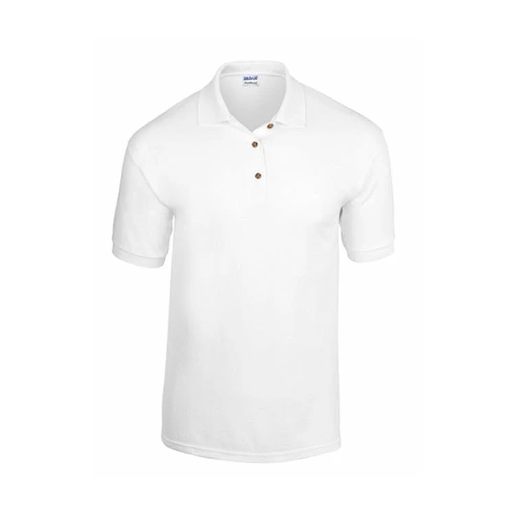 Irregular Gildan Polo Shirts - White Medium 1