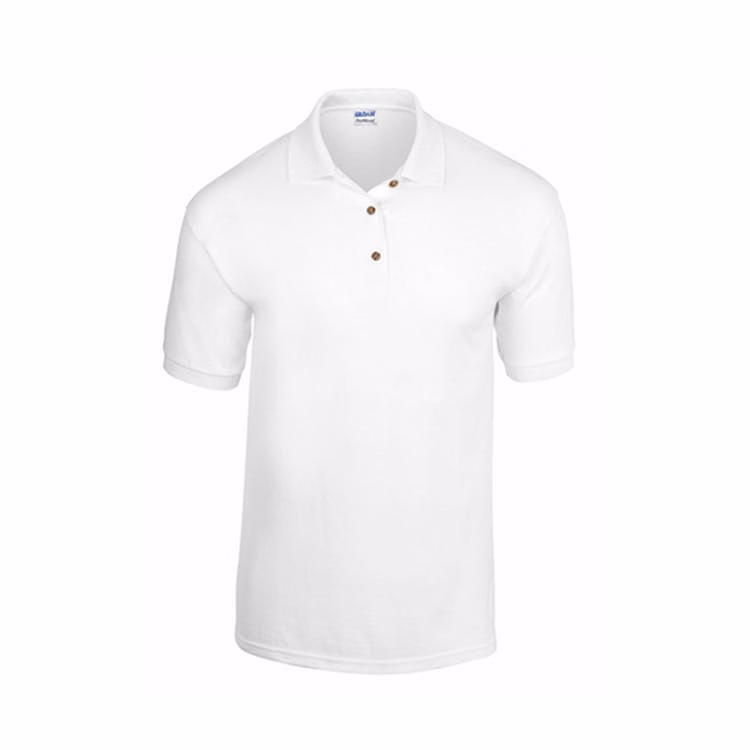 Irregular Gildan Polo Shirts - White Medium