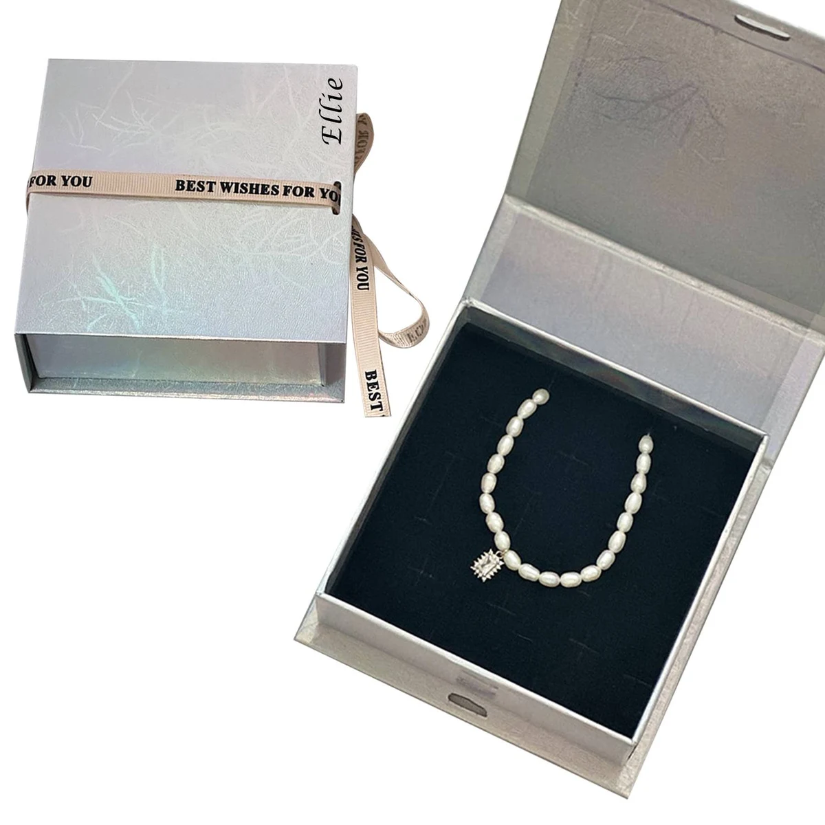 Metallic Silver Jewelry Gift Box 1