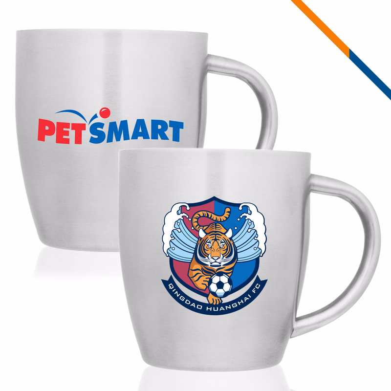 Plexi Stainless Steel Coffee Mug - 10 OZ.