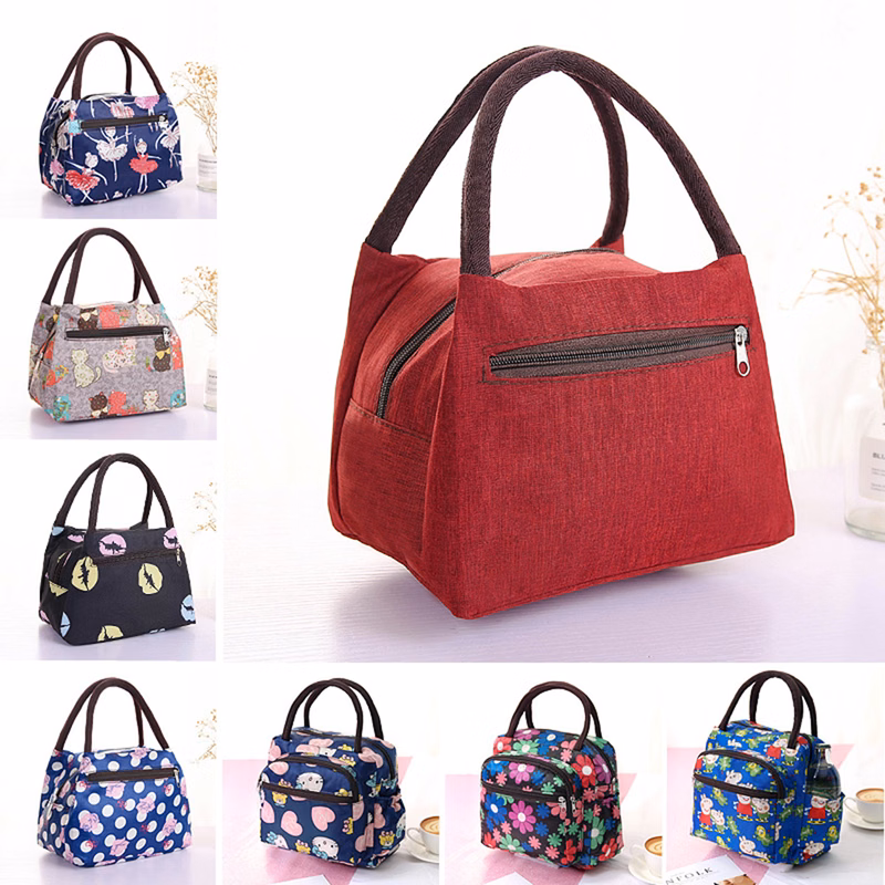 Flower Printed Lunch Bag