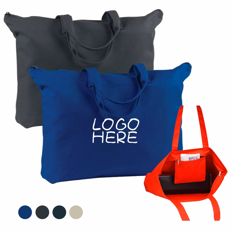 Canvas Zippered Tote
