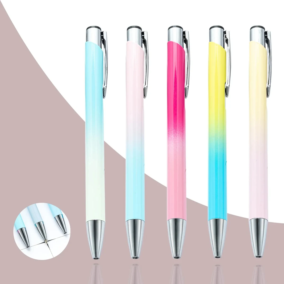Gradient Color Metal Advertising Click Ballpoint Pen 1