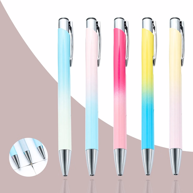Gradient Color Metal Advertising Click Ballpoint Pen