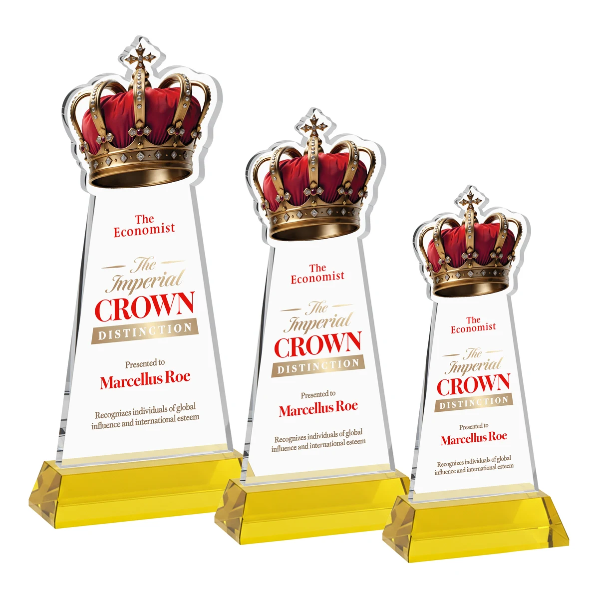 Crown VividPrint™ Award on Hartford Base - Gold 1
