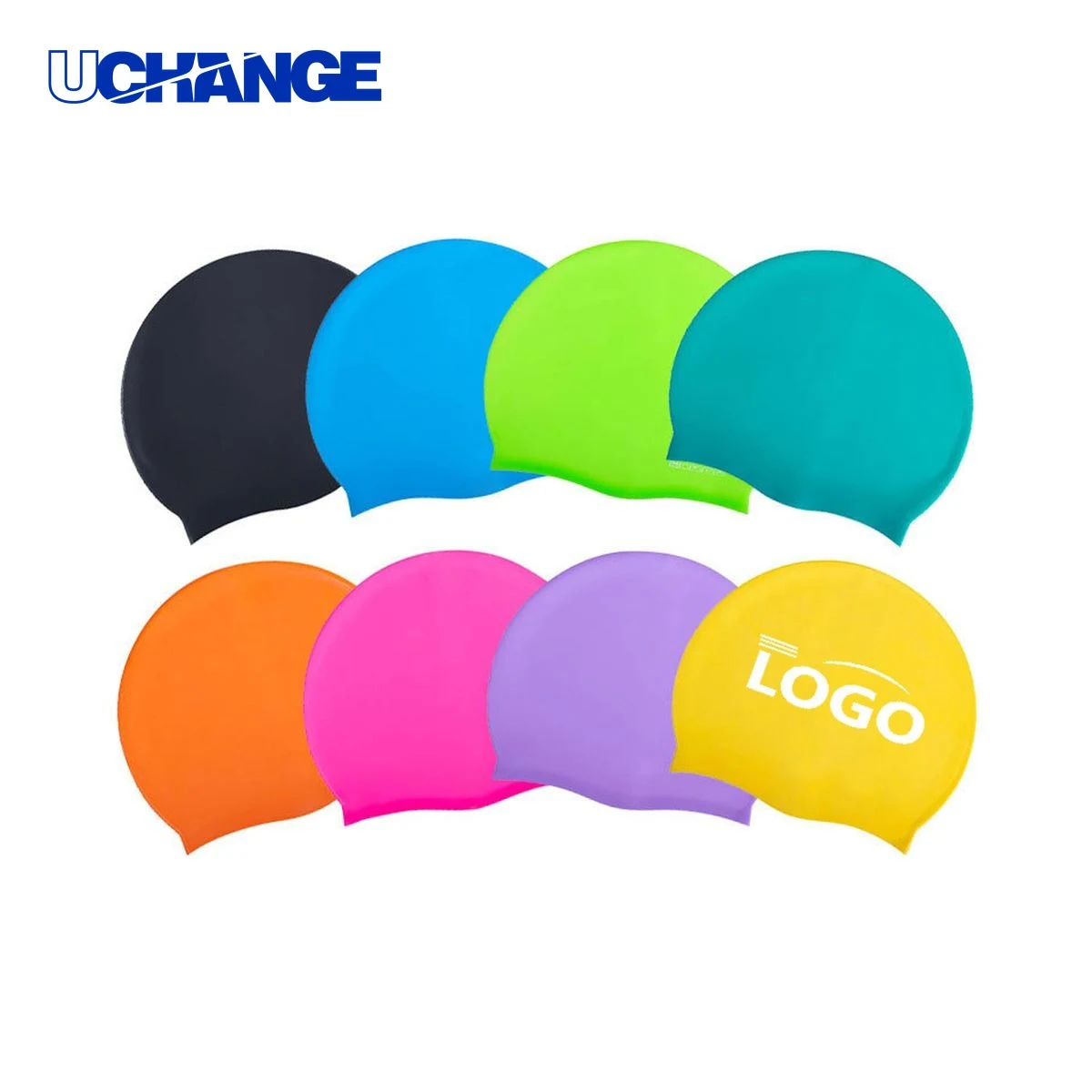 Custom Logo Silicone Swim Cap for Adults 1