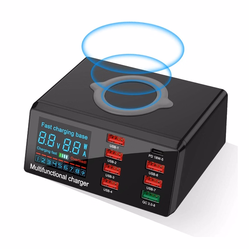 Qc 3.0 100W 8-Port Multi-Function Fast Wireless Charger