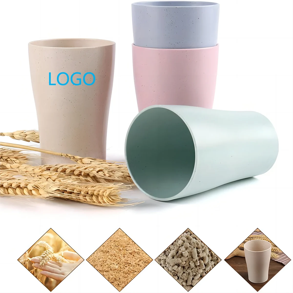Wheat Straw Toothbrush Cup 10oz 1