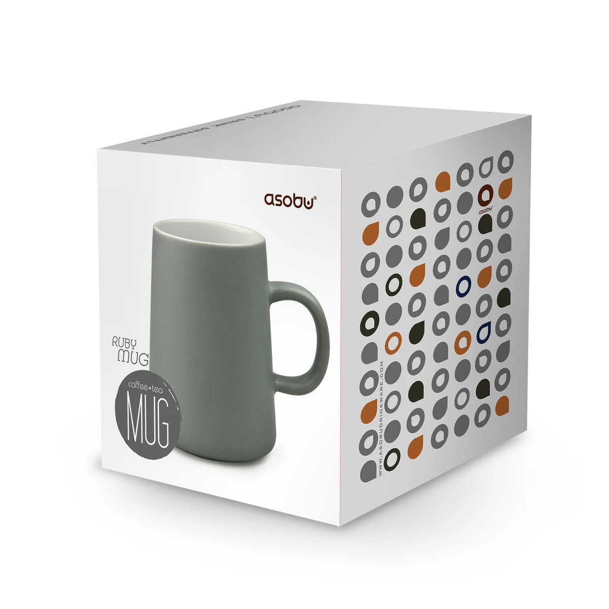 14 Oz. Deep Etch Ruby Ceramic Mug 1