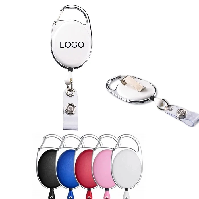 Carabiner Clip Retractable Badge Holder 1