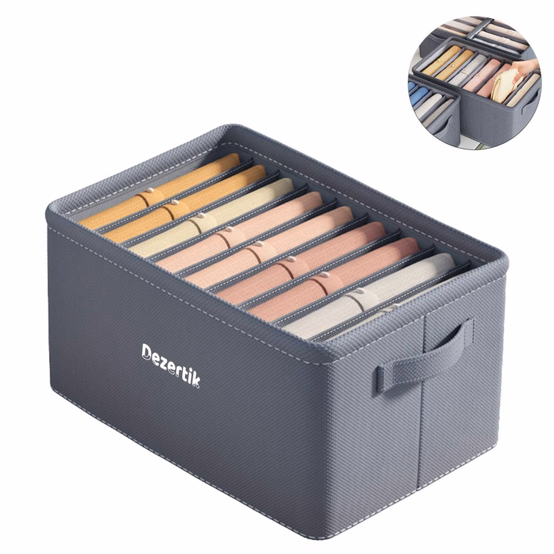 Foldable Clothing Organizer Box with Compartments