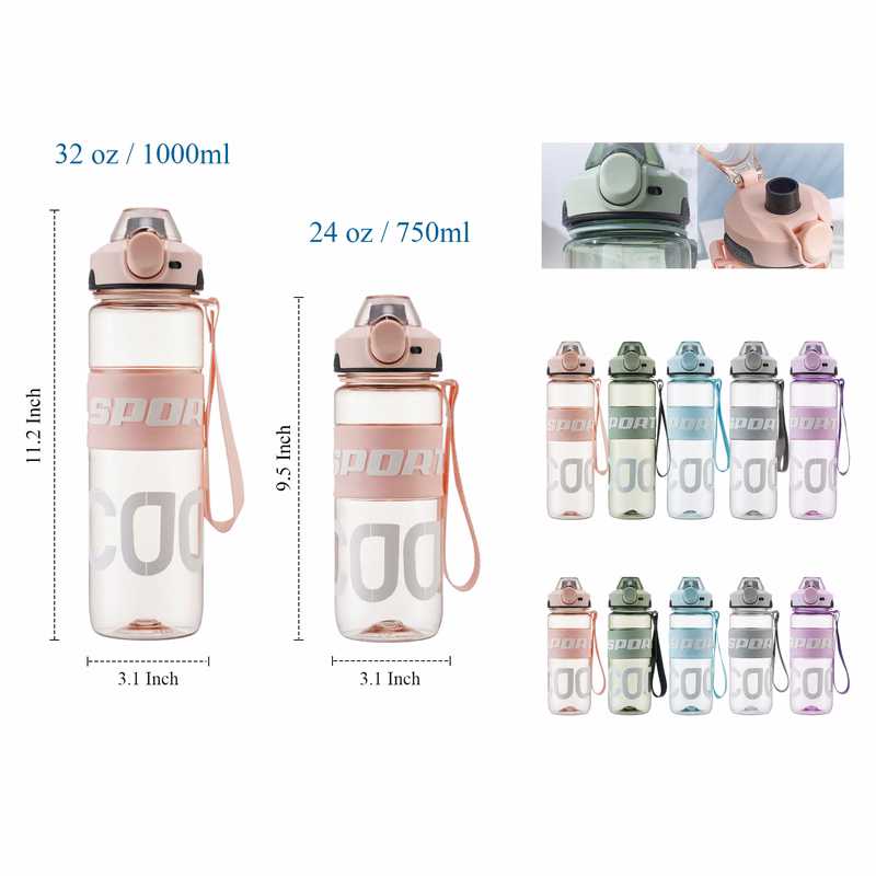 32 oz 24 oz Fancy  Transparent Water  Bottle