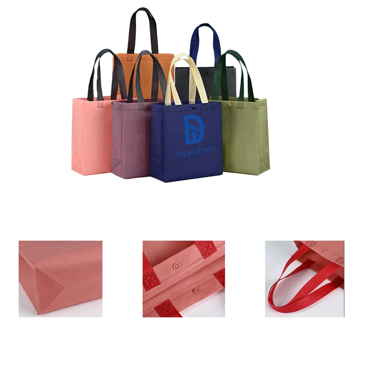 MOQ 50 Snap-Closed Non-Woven Bag 1