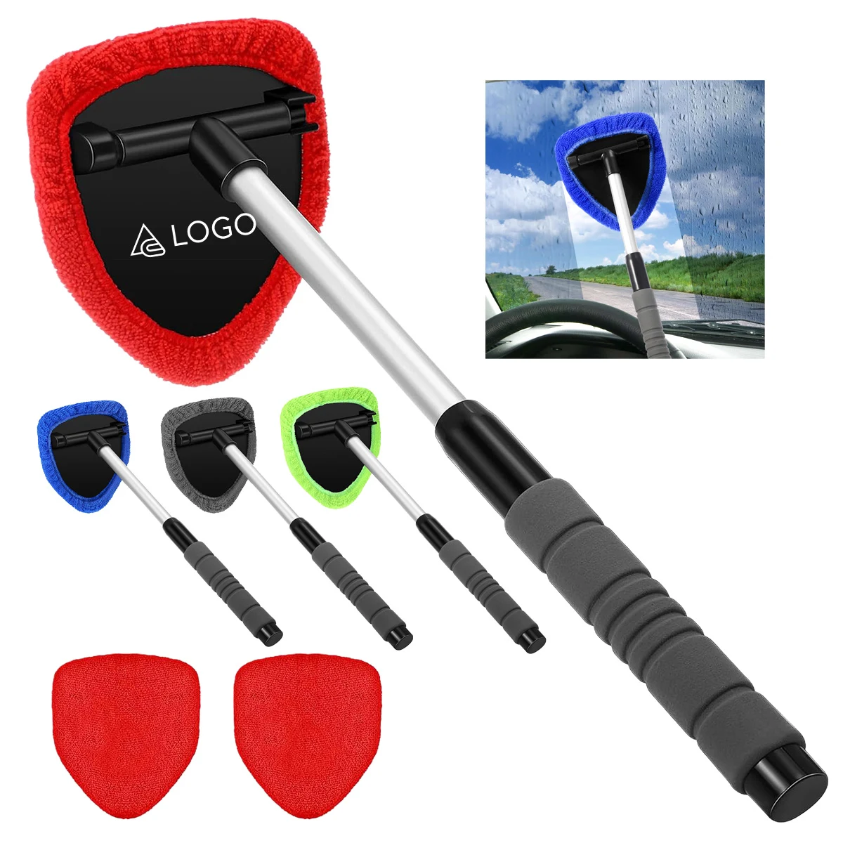 Portable Car Cleaning Tool with Cloth Pad 1