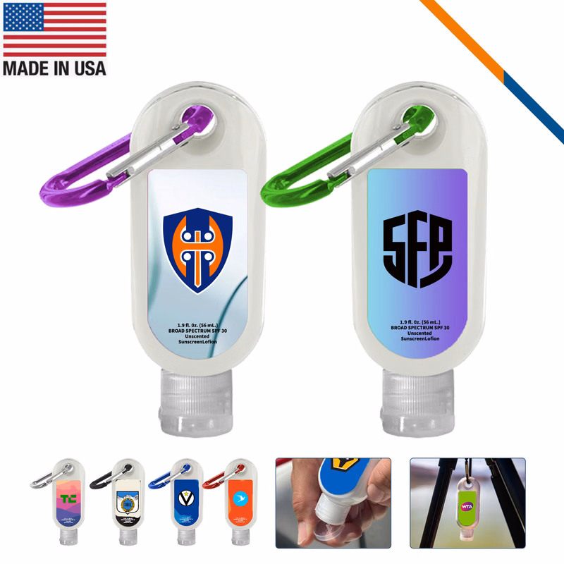Shie Clear Bottle SPF 30 Sunscreen With Carabiner - 1.9 OZ.