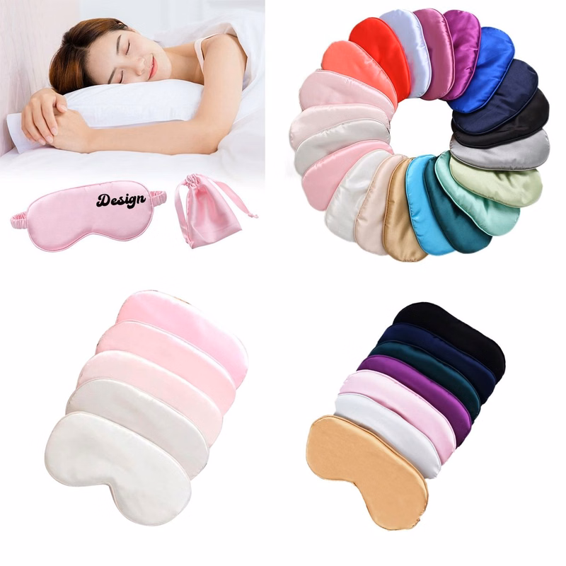 Portable 2-Piece Satin Sleep Mask and Organizer Bag