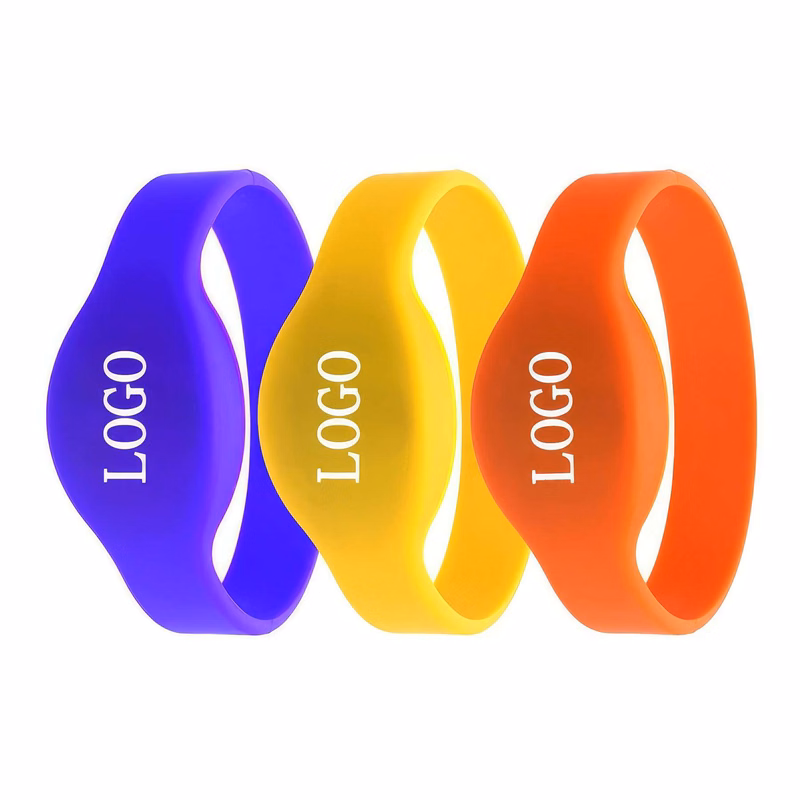 RFID Rewritable Writable Silicone Wristband Black Adult Size