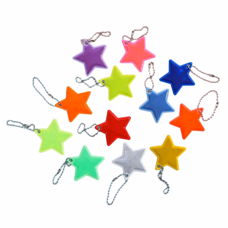 PVC Reflective Star Pendant Accessory
