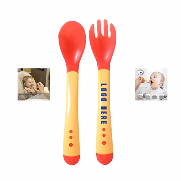 Custom Thermochromic Silicone Baby Spoon Set — Infant Feeding Safety Giveaway