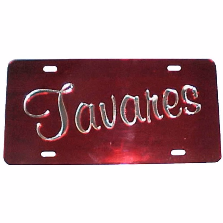 Two Color Mirror License Plate