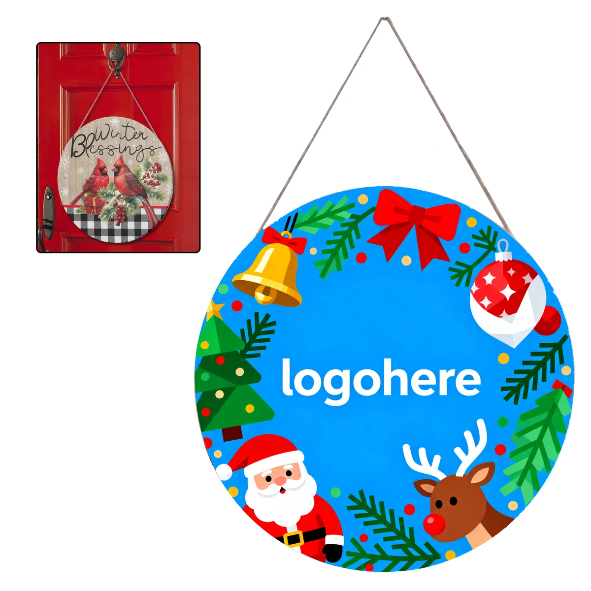 Christmas Tree Wood Ornament Sign 1