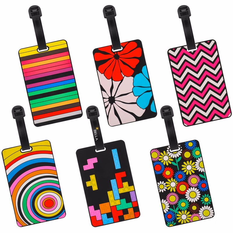 Silicone 4.13"*2.56" Luggage Tags For Suitcases