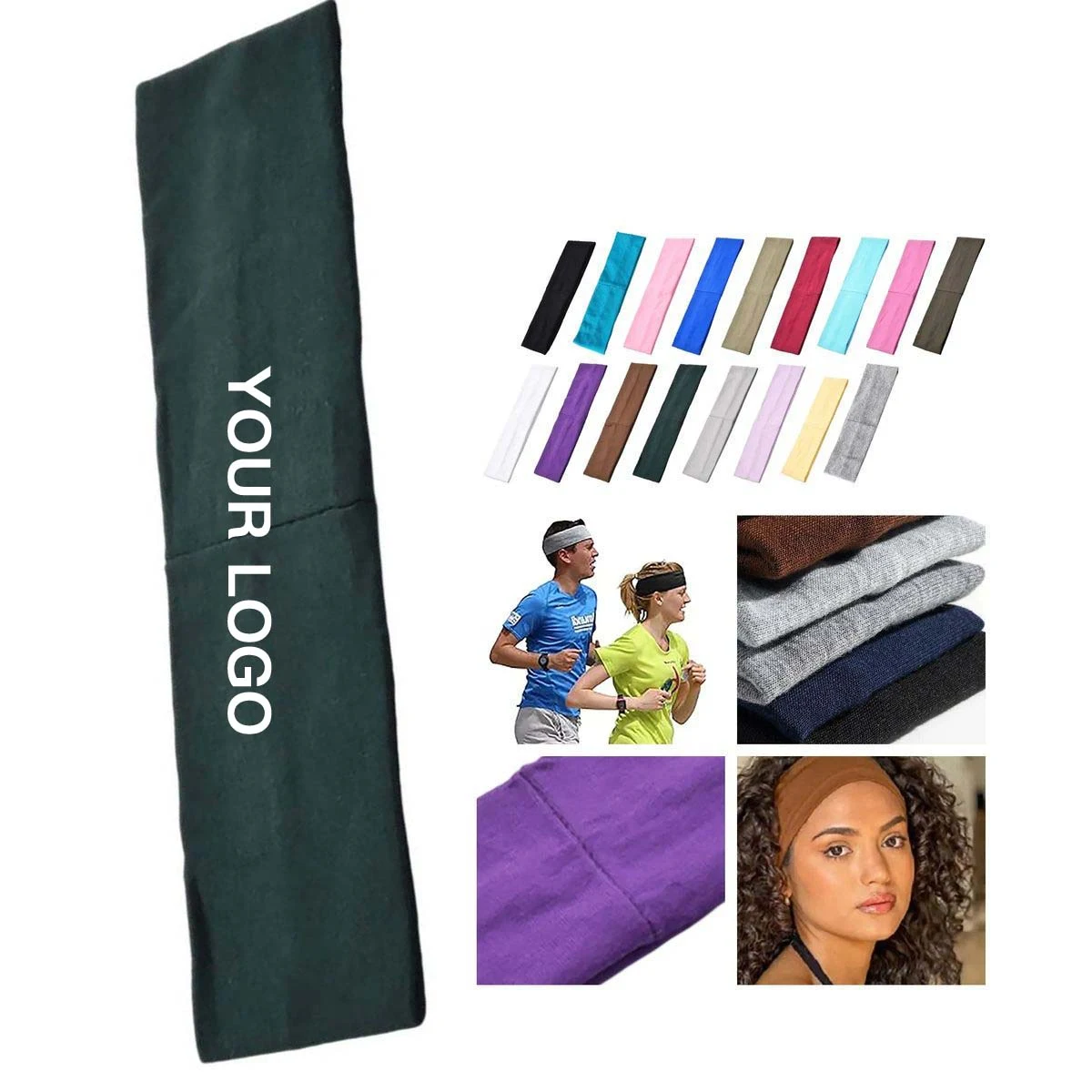 Absorbent Athletic Headband for Exercise and Outdoor Use 1