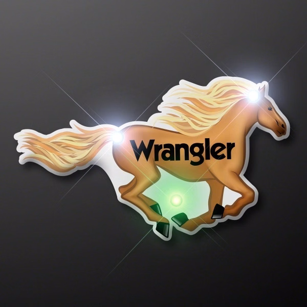 Blinky LED Horse Lapel Pin Lights