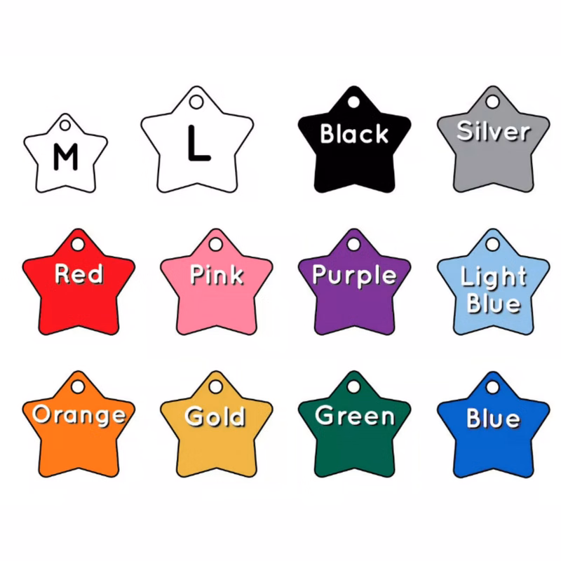 Stars Aluminum Tag - 100% MADE IN THE USA