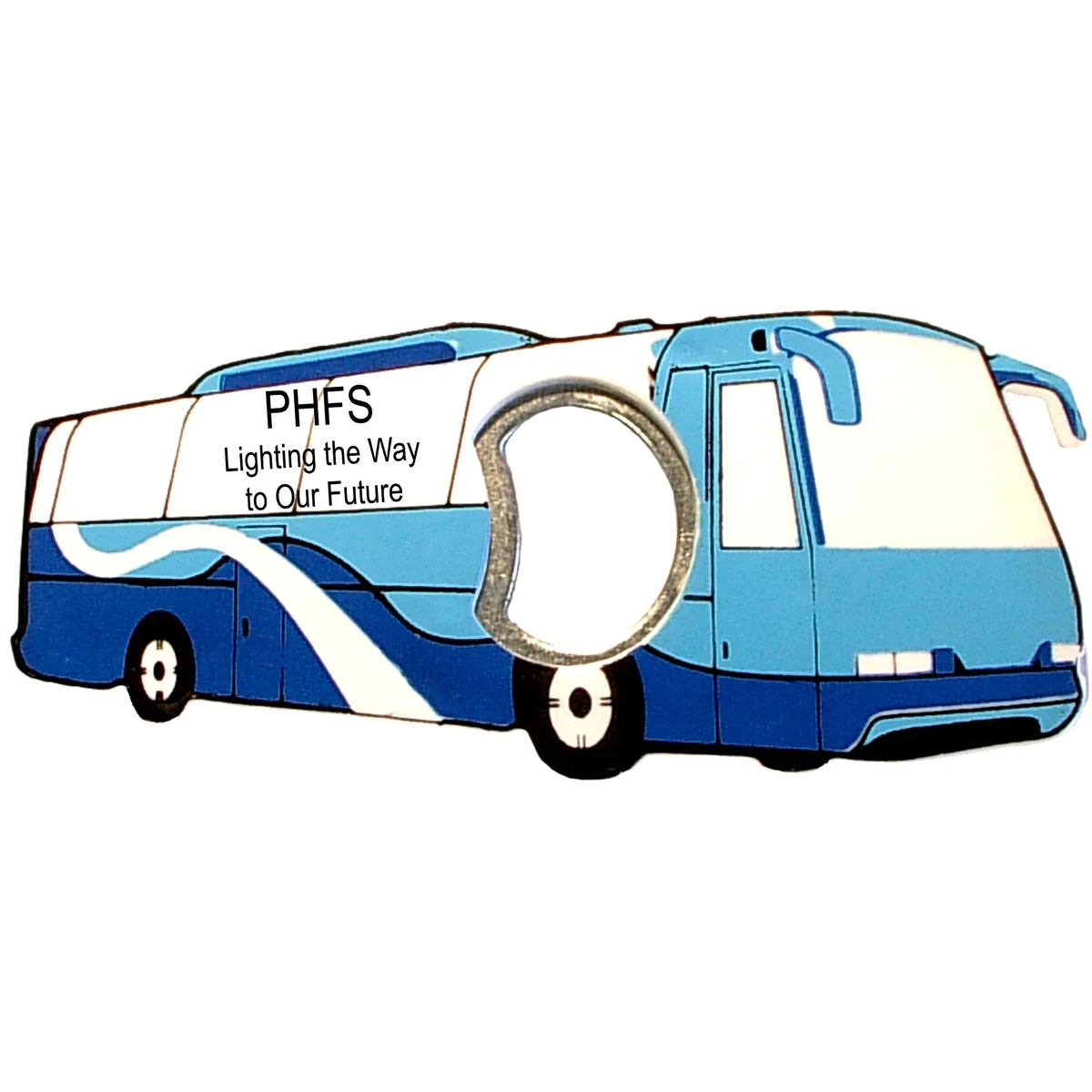 Jumbo size bus shape magnetic bottle opener 1