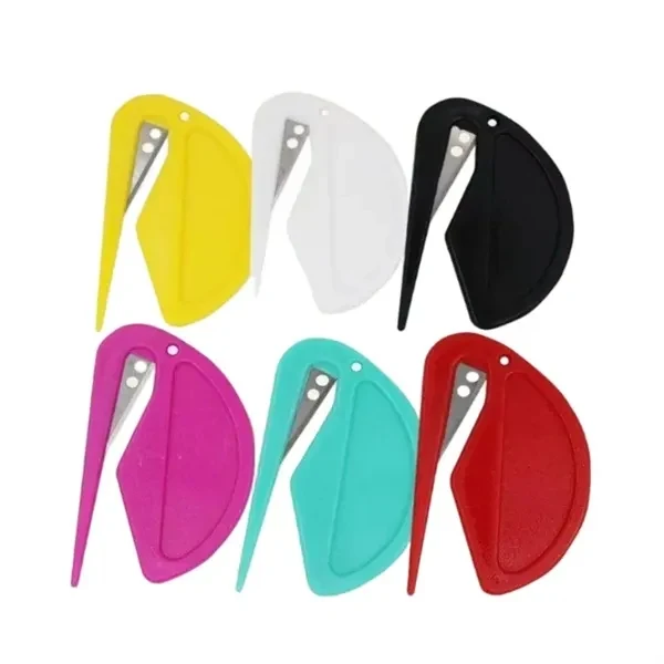 Custom Ultra-Portable Plastic Letter Opener with Keychain Attachment Loop — Desk Tool 1