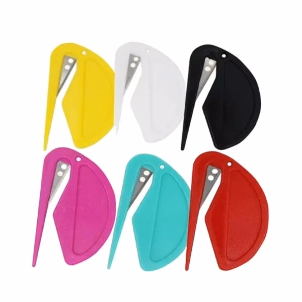 Custom Ultra-Portable Plastic Letter Opener with Keychain Attachment Loop — Desk Tool