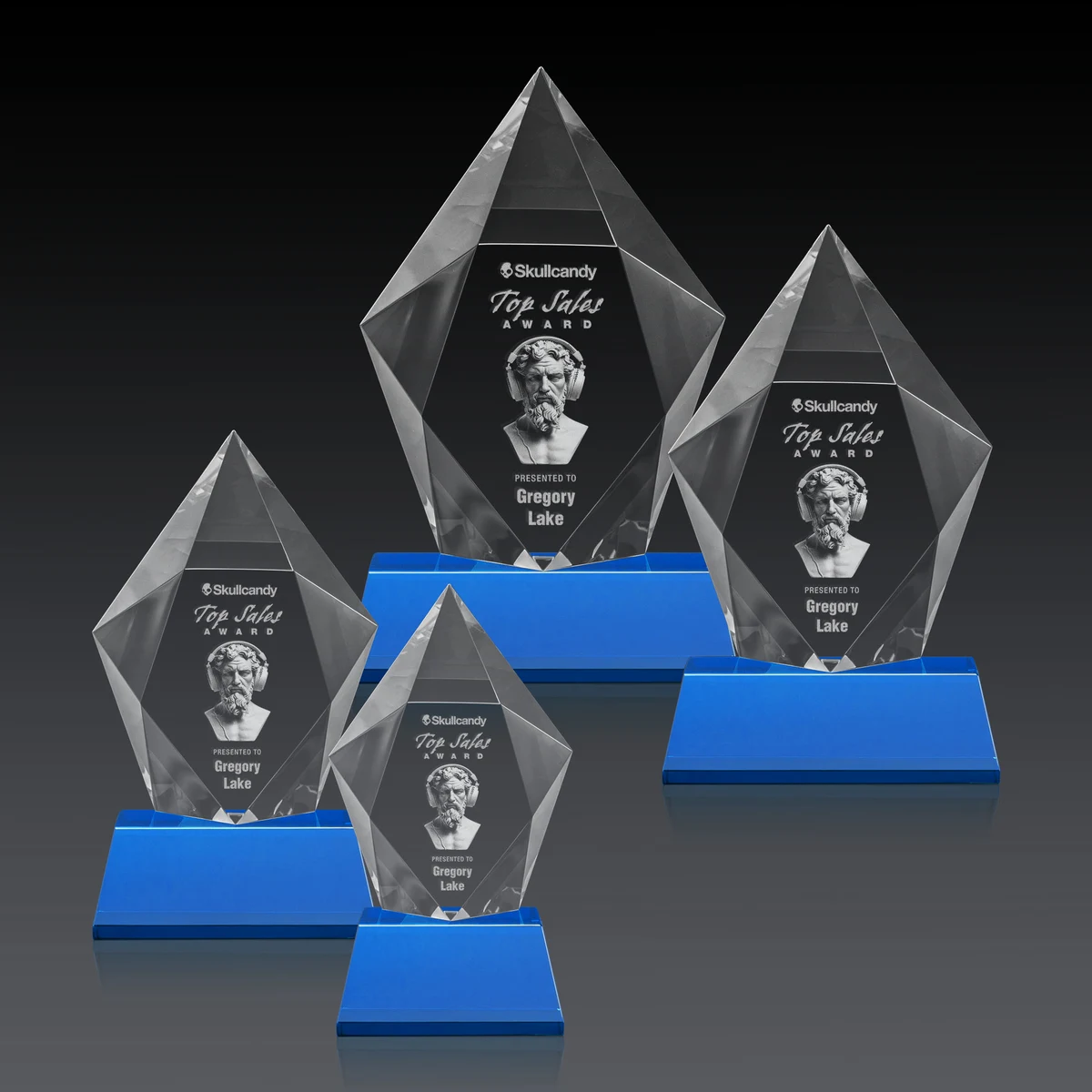 Devron 3D Award on Base - Sky Blue 1