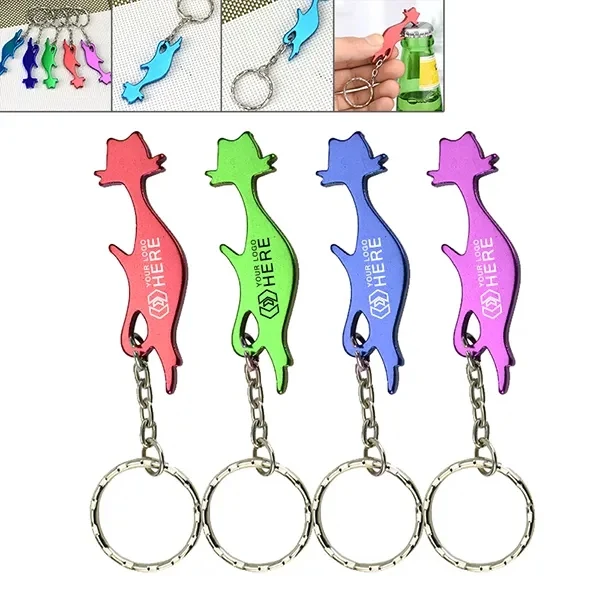 Cat Shape Bottle Opener Keychains 1