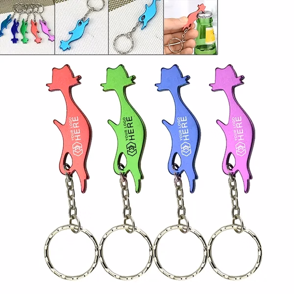 Cat Shape Bottle Opener Keychains