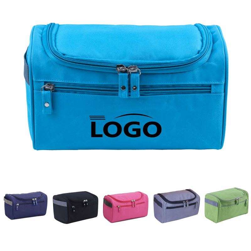 Multifunctional travel Oxford cloth toiletry bag with hook