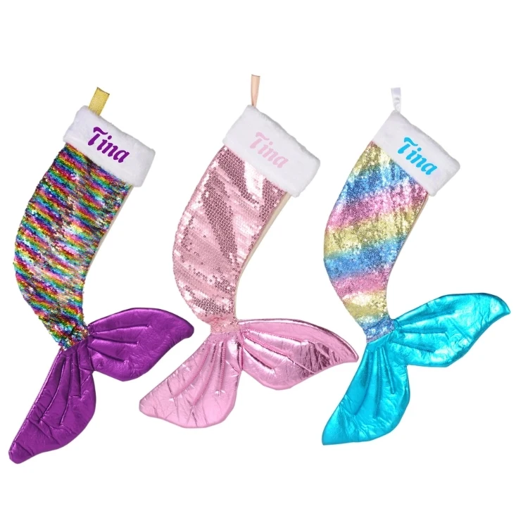 Mermaid Christmas Stockings Candy Socks 1
