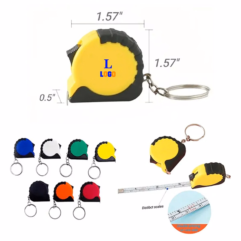 Compact Tape Measure Key Ring