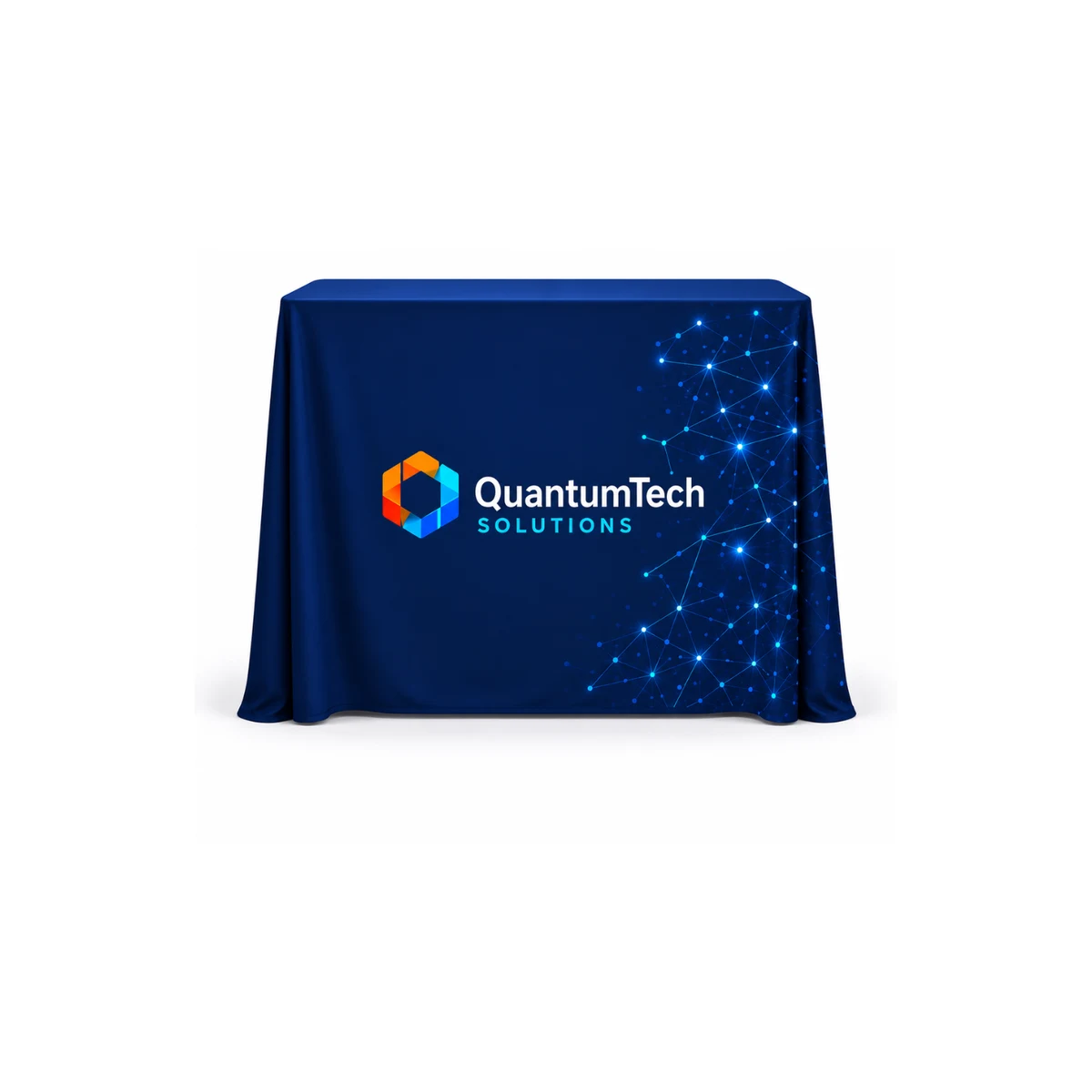 4' Liquid Repellent Table Throw, 42"H, Full Color Front Panel 1