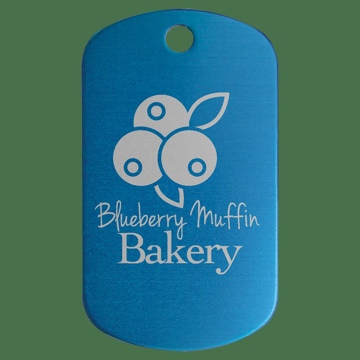 1" x 2" Blue Anodized Aluminum G.I. Tag 1