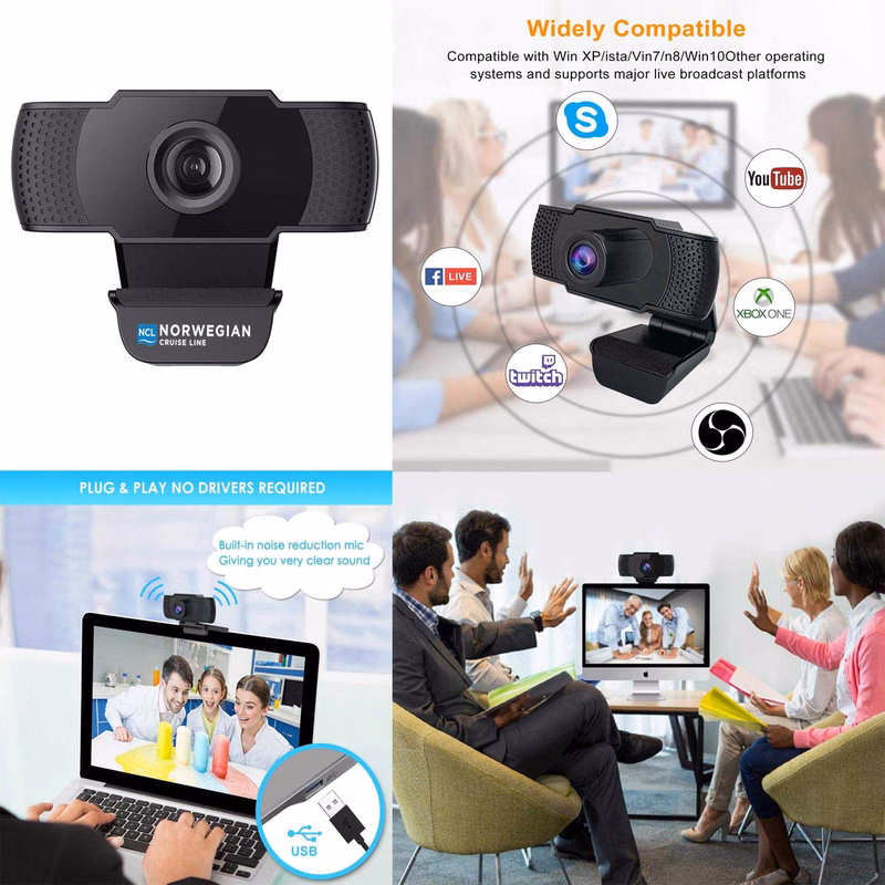 iBank ® HD Webcam with Built-In Microphone, 1080P and Background Noise Reducing
