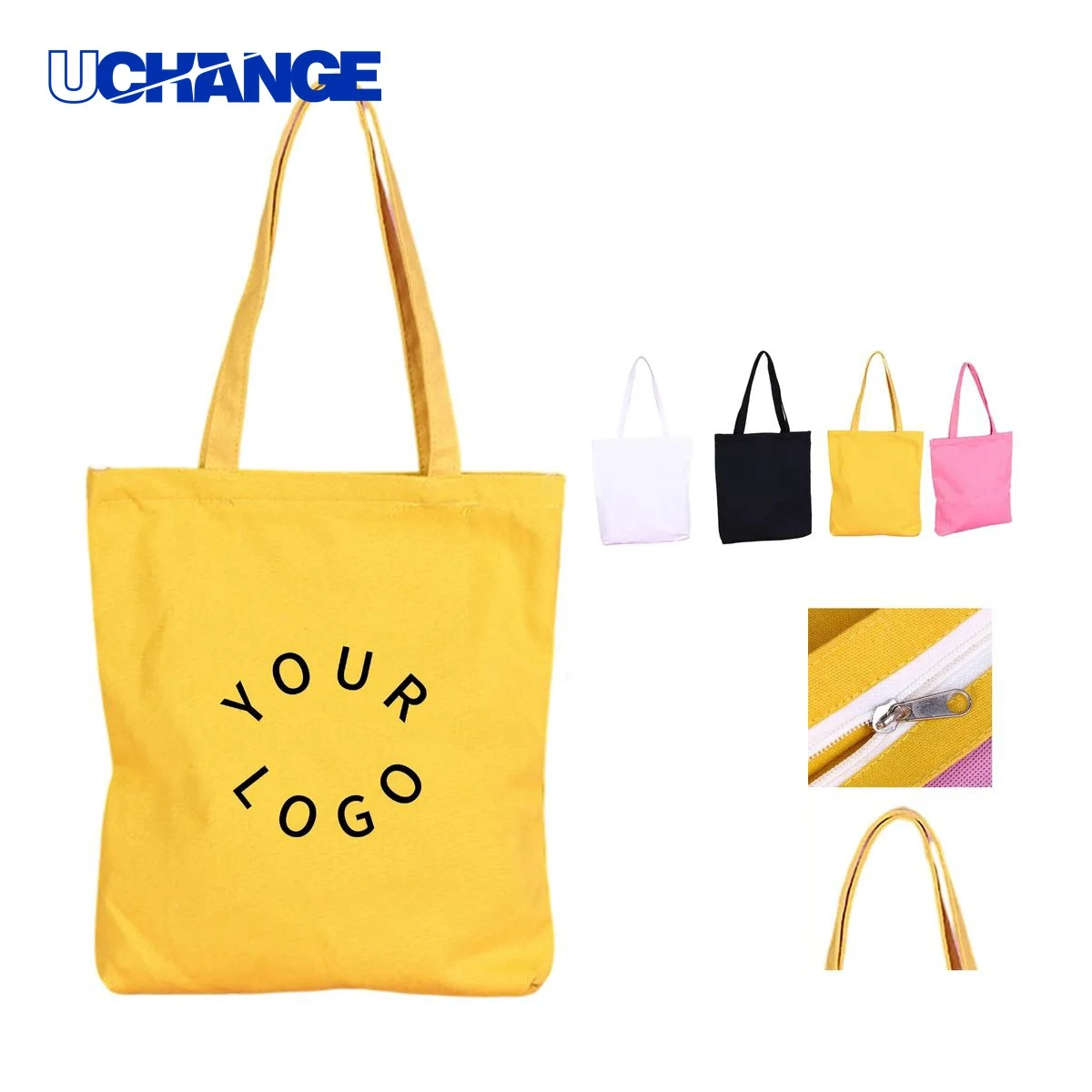 Canvas Tote Bag Organizer for School and Events, custom tote bag with logo imprint 1