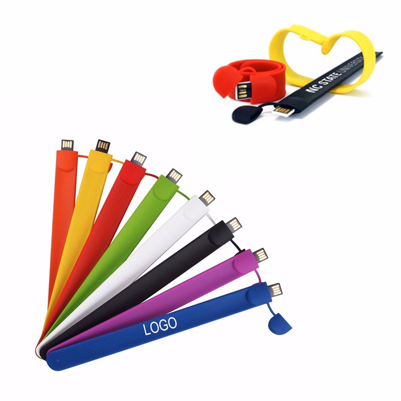 2 GB Silicone Slap On Wristband USB Flash Drive