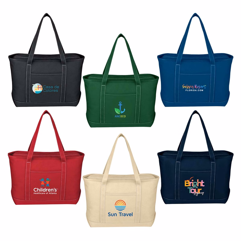Full Color Large 24 oz. Starboard Cotton Canvas Tote Bag
