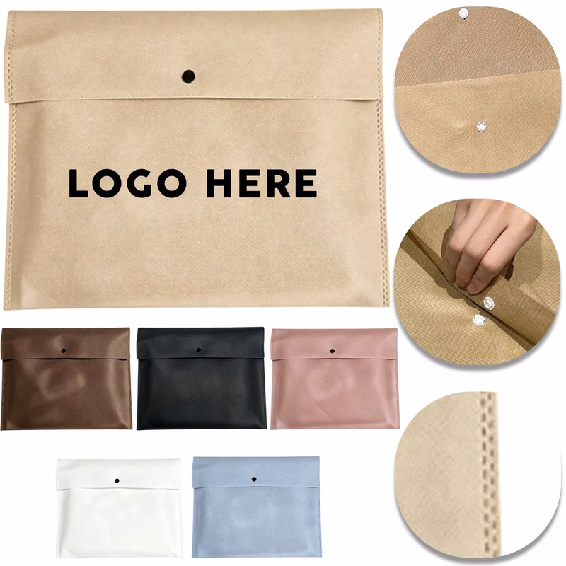 Snap Fastener Non-Woven Carry Bag Measuring 15.7*13.8 Inches