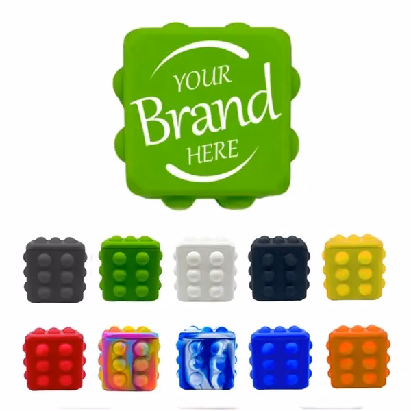 Custom 2.24" Silicone Dice Stress Reducer — Premium Corporate Wellness Fidget Toy