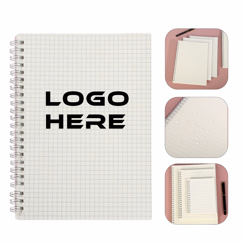 Waterproof Plastic Hardcover A5 Wirebound Notebook