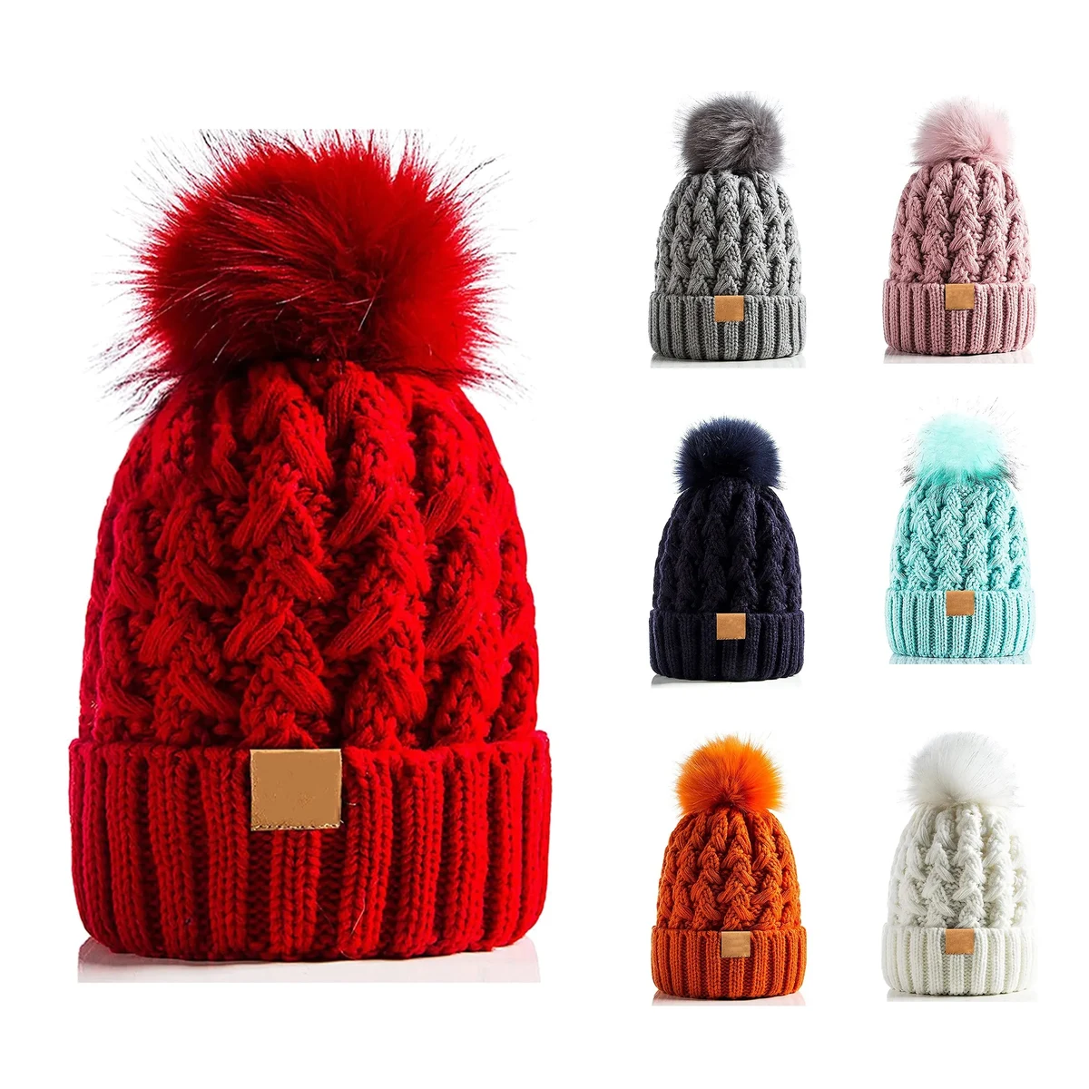 Beanie Hat with Pom 1